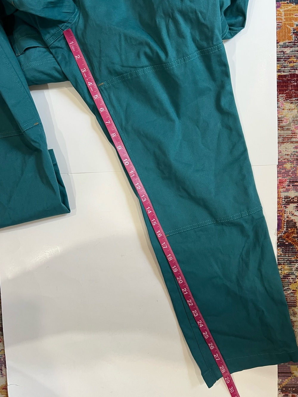 Wildfang the Essential Teal Utility Long Sleeve Jumpsuit Coveralls - Picture 16 of 16